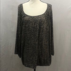 3/$20 Dana Buchman Black and Cream Blouse